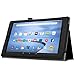 Fire HD 10 (2015 5th Gen) Case - HOTCOOL Slim New PU-Leather Folio With Auto Wake/Sleep Feature Cover Case For Amazon Kindle Fire HD 10.1 Inch (5th Generation - 2015 Release) Tablet, Black