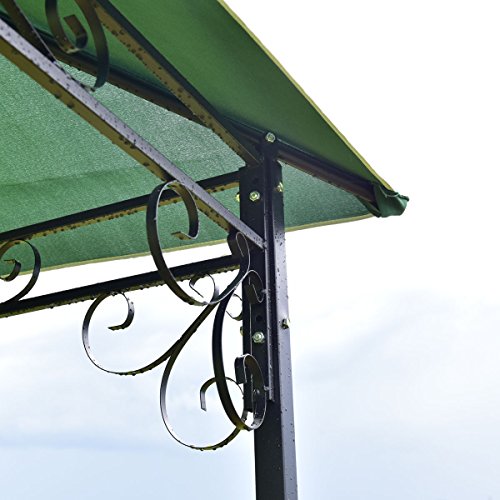 oldzon 2-Tier 10’x10’ Gazebo Canopy Shelter Patio Wedding Party Tent Outdoor Awning with Ebook - Thumbnail 6