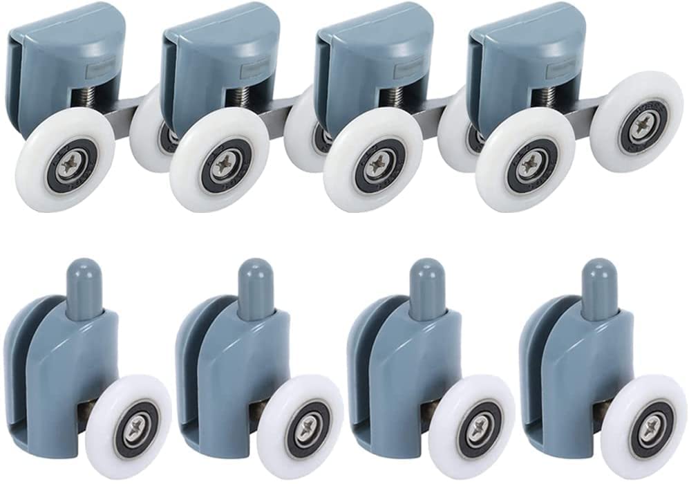 YUANQIAN 8pcs 25MM Shower Door Roller Runners Wheels Plastic Pulley for 4-6mm Glass Door