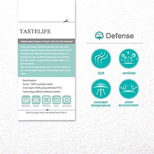 TASTELIFE Cal King Size Waterproof Mattress Pad Protector Cover Fitted 8" 21" Deep Pocket