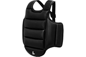 Boxing Body Protector, Kickboxing MMA Muay Thai Chest Guard, Sparring Training Heavy Punching Adjustable Shield, Martial Arts