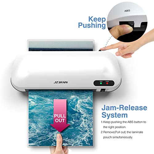 Laminator Machine,Laminator Machine,JZBRAIN A4 laminator with Trimmer, Two Minutes Fast Warm-Up, Rapid High Efficient Laminating, Hot & Cold Laminating Machine, 9 inch Max Width