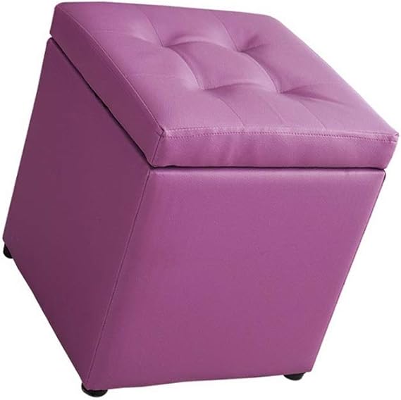 Purple Storage Stool Seat Home Living Room Bedroom