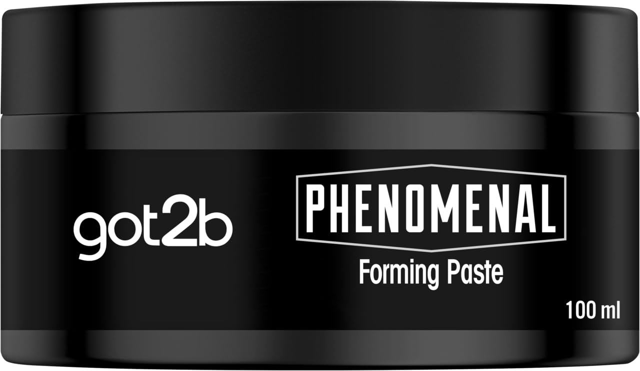 got2b Phenomenal Forming Paste Hold 3 (100 ml), Hair Wax for Men Gives a Phenomenal Barbershop Style, Styling Gel for Strong Hold & Natural Shine