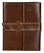 RUSTIC TOWN Refillable Leather Journal to Write in Notebook Diary for Men Women Journal for Writing - 6x8 in Artist Poet Gift for Him Her, 200 Pages (Unruled/Blank Journal)