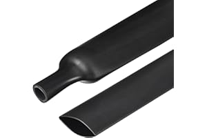 12.5 Ft 1/2 (Diameter) CYIWPH Dual Wall Black Heat Shrink Tubing 3:1, Each 0.5 Ft Long, 25PCS Marine Grade Heat Shrink Tube w