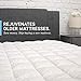 Pillowtop Mattress Pad w/Deep Pocket Fitted Skirt - Premium Microfiber Mattress Cover - Down Alternative Topper Bed Protection - Queen