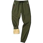 Gihuo Men Sweatpants Sherpa Fleece Lined Sweatpants Winter Thermal Active Outdoor Sports Track Jogger Pants