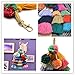 BRUCEWANG Hand Made Colorful Bohemian Pom Pom Tassel Handbag Charms key chain women-Gift (Style C)