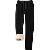 Flygo Womens Warm Fleece Pants Sherpa Lined Sweatpants Active Running Joggers Pants