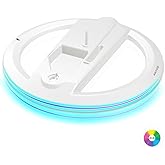 AJKTHGE RGB Vertical Stand for PS5/PS5 Slim/PS5 Pro Console – Compatible with PS5/PS5 Slim/PS5 Pro Disc and Digital Edition, LED RGB Base Stand with 14 Light Modes, White