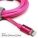 Apple MFi Certified - Lightning to USB Braided Cable with Aluminum Housing Color: Pink