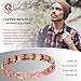 Copper Magnetic Bracelet for Women : (Bonus EMF Protection Tourmaline Pendant) for Arthritis Pain Relief with 18 High Powered Magnets | 99.9% Copper Magnetic Therapy for Effective Joint Pain Relief