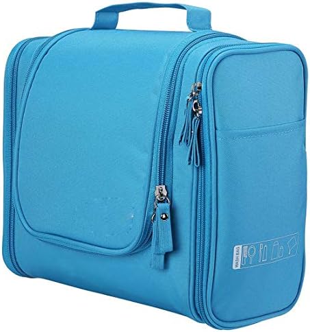 KNOWTEQ Travel Hanging Toiletry Bag Cosmetics, Makeup and Toiletries Organizer Pouch |Bathroom Storage Waterproof Bag for Women & Men (Black)
