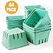FMP Brands 44 Pack Quart Green Molded Pulp Fiber Berry Basket Produce Vented Container for Fruit and Vegetable, Farmer Market, Grocery Stores and Backyard Party