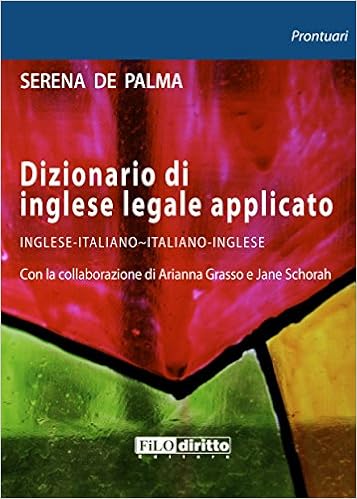 Dizionario Di Inglese Legale Applicato Amazon It De Palma Serena Libri