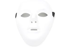 Kvvdi Male Scary White Blank Face Masks for Halloween DIY