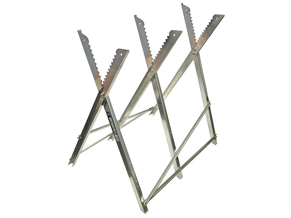 Faithfull FAISAWHORSE Folding Galvanised Metal Saw Horse 150 kg Capacity, Multi