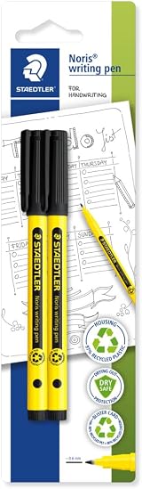 STAEDTLER Noris Handwriting Pen Black Pack of 2 0.6 mm 307-9 BK2