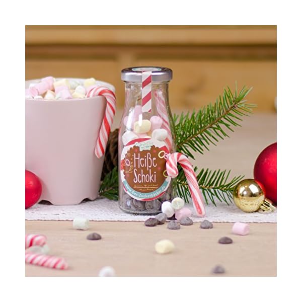 DIY heisse Schoki zum Selbermachen, süße Trinkschokolade im Glas mit 45