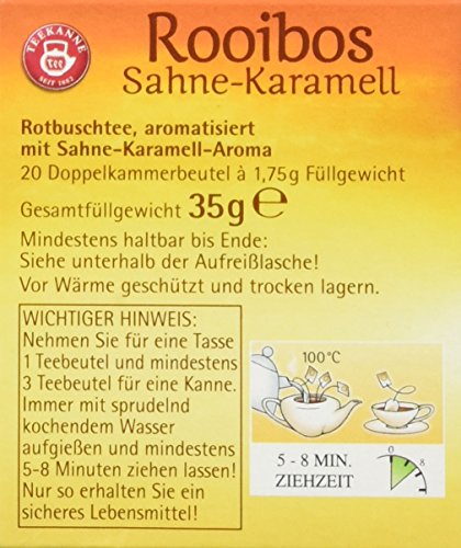 Teekanne Rooibos Sahne-Karamell, 6er Pack (6 x 20 Teebeutel), 6 x 35 g – Bild 5