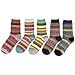 JOYEBUY 5 Pairs Warm Winter Fall Women Socks Retro Floral Style Cotton Knitting Wool Crew Socks (Style 4)