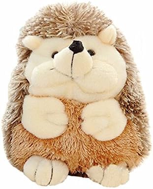 TrimakeShop Stuffed Simulation Hedgehog Zoo Animals Gift Hedgehog Toy Children Doll Gray L