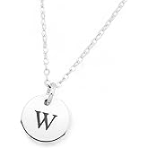 HotMixCold Personalized FOUR Initials Disc Charm Necklace,Custom Monogram Jewelry, Sister, Best friends, Family, Mothers Gift