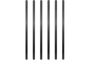 GeilSpace 6 Pack 1/2" × 30" Pre-Cut Black Metal Pipe, Industrial Steel Fits Standard Half Inch Black Threaded Pipes and Fitti