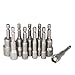 KKmoon 10pcs 6-15mm Pneumatic Strong Power Magnetic Nut Driver Drill Bits Set 65mm 1/4