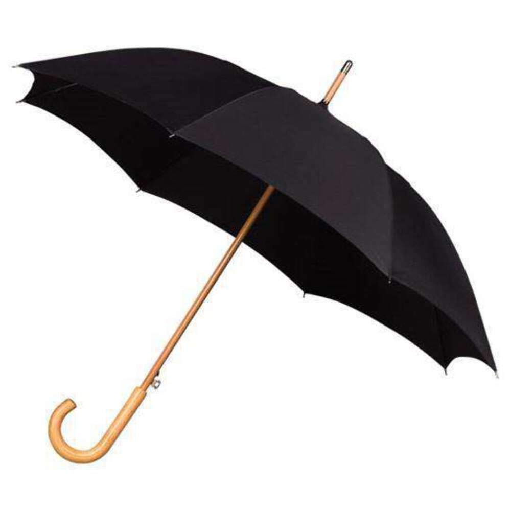IMPLIVA Falcone Stick Umbrella, 102 cm, Black (Schwarz)