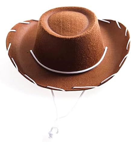 Chapeau De Cowboy Occidental à Large Bord Pour Enfants Garçons Et Filles Avec Bande Travaillée à La Main Décorations Pour Fête D'Halloween (rouge), Rouge, Rouge
