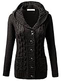 J.TOMSON Women's Cable Knit Button Up Long Sleeve Cardigan