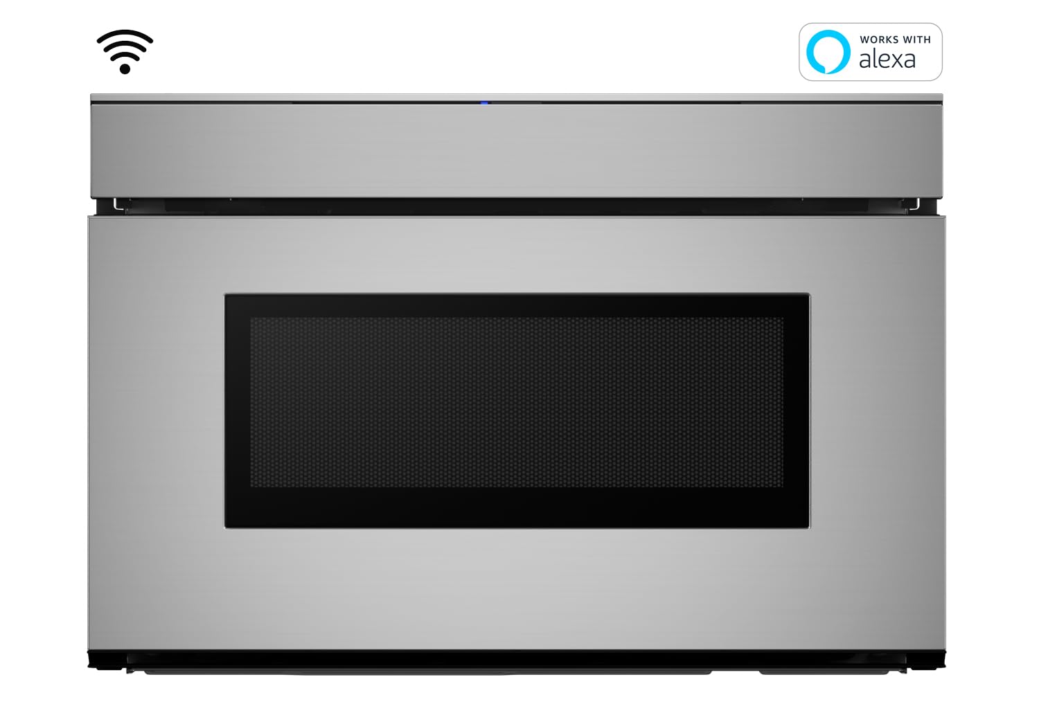 SHARP SMD2479JS Smart Microwave Drawer Oven with Easy Wave Open, 24-inch, 1.2 Cubic Feet, 950 Watt, Concealed Glass Touch Control Panel, Compatible with Alexa Certified, Stainless Steel