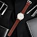 Fullmosa 12 Colors for Quick Release Leather Watch Band, Uli Genuine Leather Watch Strap 20mm Brown