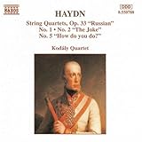 Disco de Franz Joseph Haydn: «Haydn: String Quartets, Op. 33 "Russian", No. 1, No. 2 "The Joke", No. 5 "How do you do?"» (Anverso)