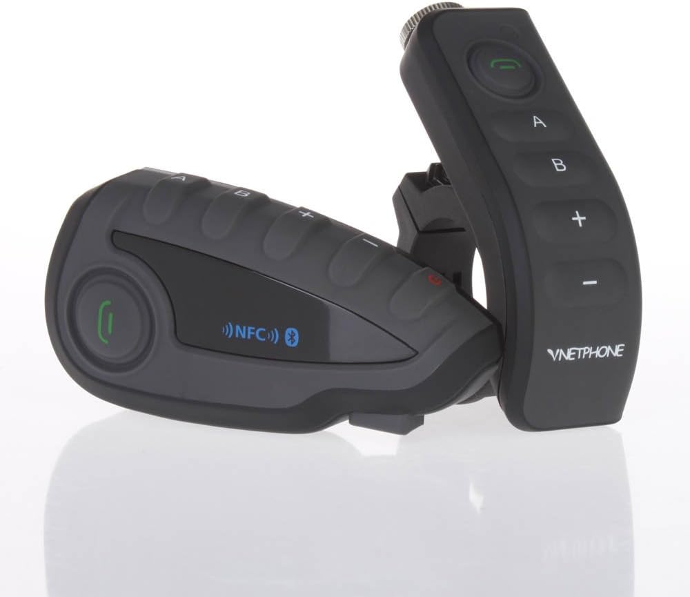 Vnetphone 1200M Bluetooth Intercoms with Remote Controller FM NFC 5 Riders Bluetooth Motorcycle Headset Vnetphone V8