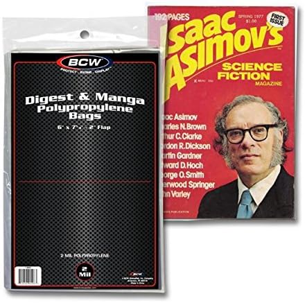 BCW Supplies - BCW-BDIG - Digest Size Outer Sleeves with Flap - Clear (100 sleeves)