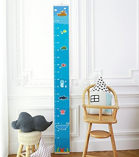 Chaeum Children's Height Growth Chart Measure Ruler Wall-Hanging Decor for Kids, Under The Sea