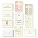 Elegant Pastel Catholic Sacrament Greeting Cards - 9 Sacramental Greetings for Baptism, First Communion, Confirmation, Wedding Blessings, Envelopes Included - 36 Pack