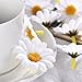 WILLBOND 100 Pieces White Fabric Daisy Flower Heads Flowers 4 cm Artificial Daisy Crafts for Easter Wedding Hat Party Decorations