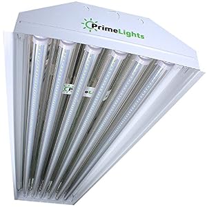 Image of 6 Bulb/Lamp T8 LED High Bay Warehouse, Shop, Commercial Light Fixture by PrimeLights