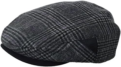 Who Ced Plaid Wool Ivy Scally Cap (Grey / Medium)