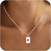 ASCOMY Dainty Gold Necklace for Women 14K Gold Plated Necklaces for Her Delicate Love Heart Necklace Heart Pendant Necklace Cute Necklaces Festival Jewelry Gift for Women