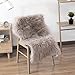 LEEVAN Fur Computer Chair Cover Faux Sheepskin Fur Rug Fluffy Chair Couch Cover Shaggy Throw White Fur are Rugs for Bedroom Sofa Living Room Floor Mat Carepet- 2 ft x 3 ft, Light Coffee