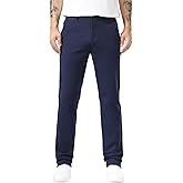 Plaid&Plain Men’s Slim Fit Khaki Pants Men’s Tapered Chino Pants