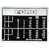 Ford 2000 3000 2600 3600 Tractor 8 Speed Trans Shift Pattern Decal C5NN7B29FY