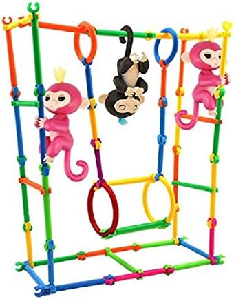 Milkhouse Fingers Monkey Playset, Baby Plastic Intelligence Sticks Building Blocks Handmade Educational Toys (120Pcs)