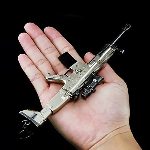 Games Eat Chicken Metal 1/6 AKM AUG 98K AWM Gun Rifle Model Action Figure Arts Toys Collection Keychain Gift