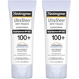 Neutrogena Ultra KQRTt Sheer Sunscreen, Dry-Touch SPF 100, 3 Fluid Ounce (2 Pack)